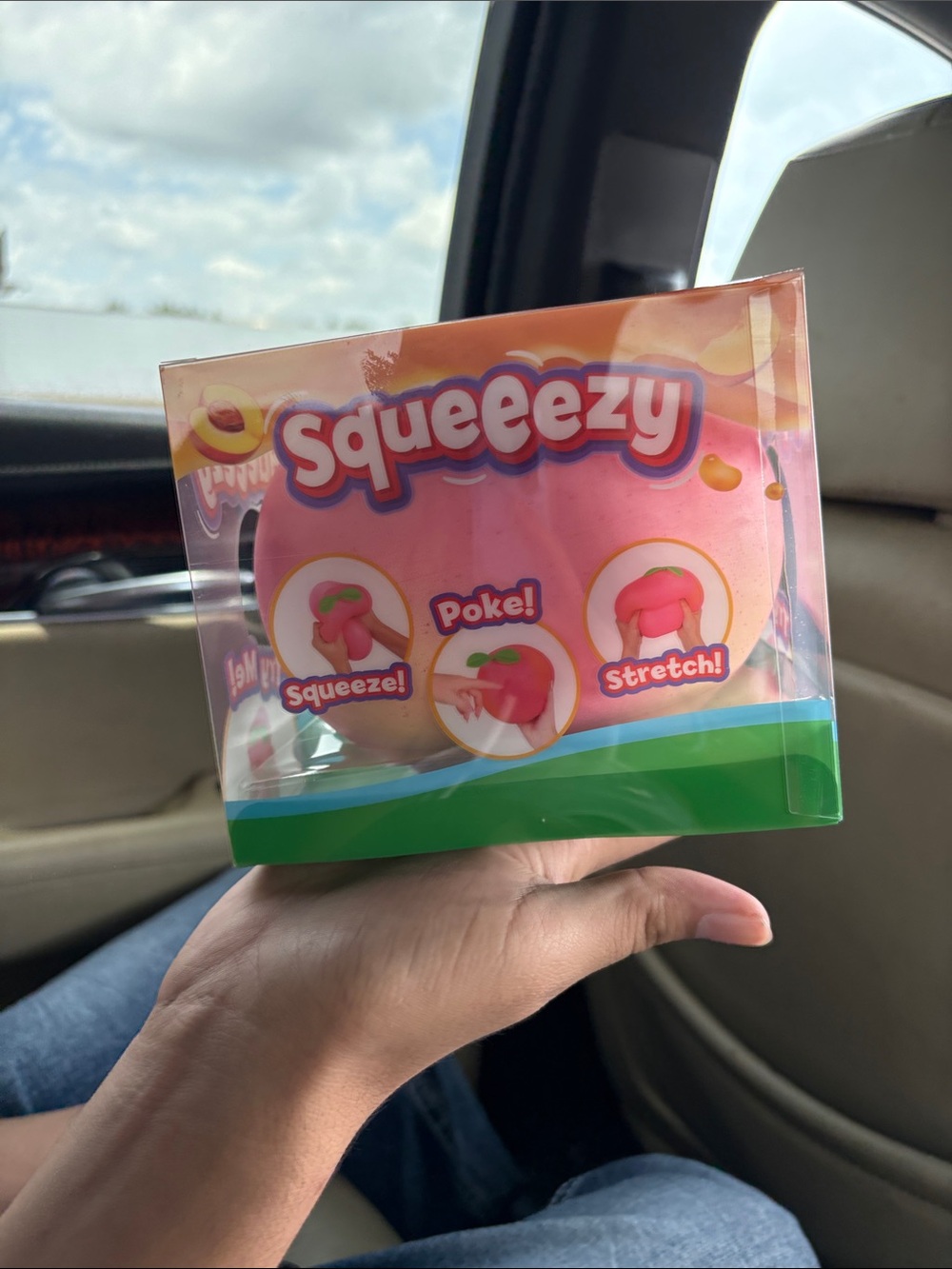 Squeeezy Pink Peach Squishy Sensory Toy - Squeeze Brand